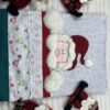 Pano de Prato Papai Noel Fofo - 50x70 cm com Renda Inglesa