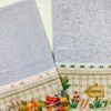 Kit 2 Panos de Prato Frutas e Horta – 50x70 cm com Renda Inglesa e Barra Decorativa