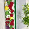 Pano de Prato com Barra de Frutas - Melancia, Pera, Maçã, Uvas e Morangos - 50x70 cm